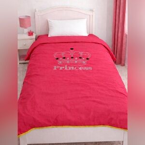 PRINCESS Duvet Cover Twin Size Button Up 50% Cotton 50% Polyester 52"x75"